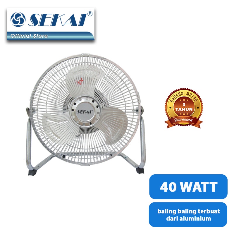 Sekai HFN-1050 Kipas Angin Meja Duduk Metal Floor Fan 10 Inch HFN1050 10&quot; High Performance Angin Kencang Kipas Besi