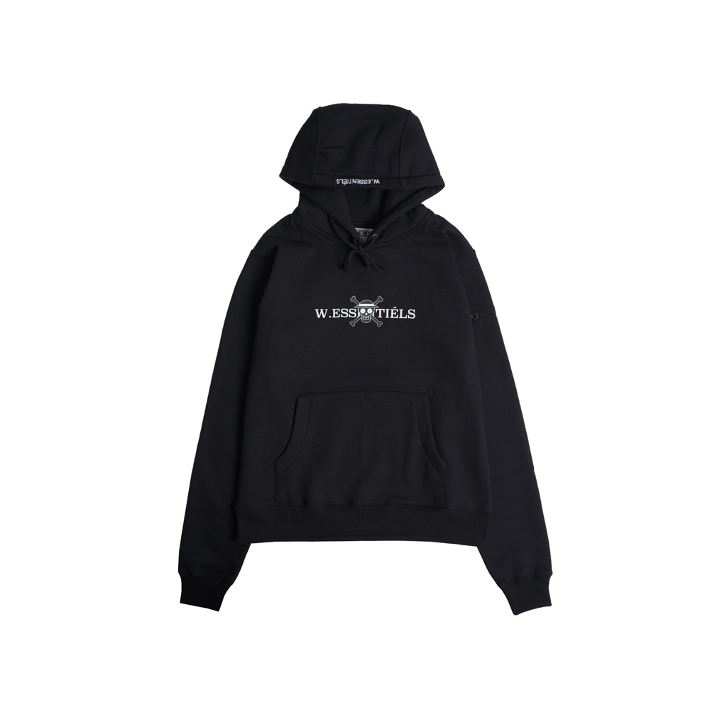 W.Essentiels X One Piece Jaket Hoodie Strawhat Crew Oversize Noir Black