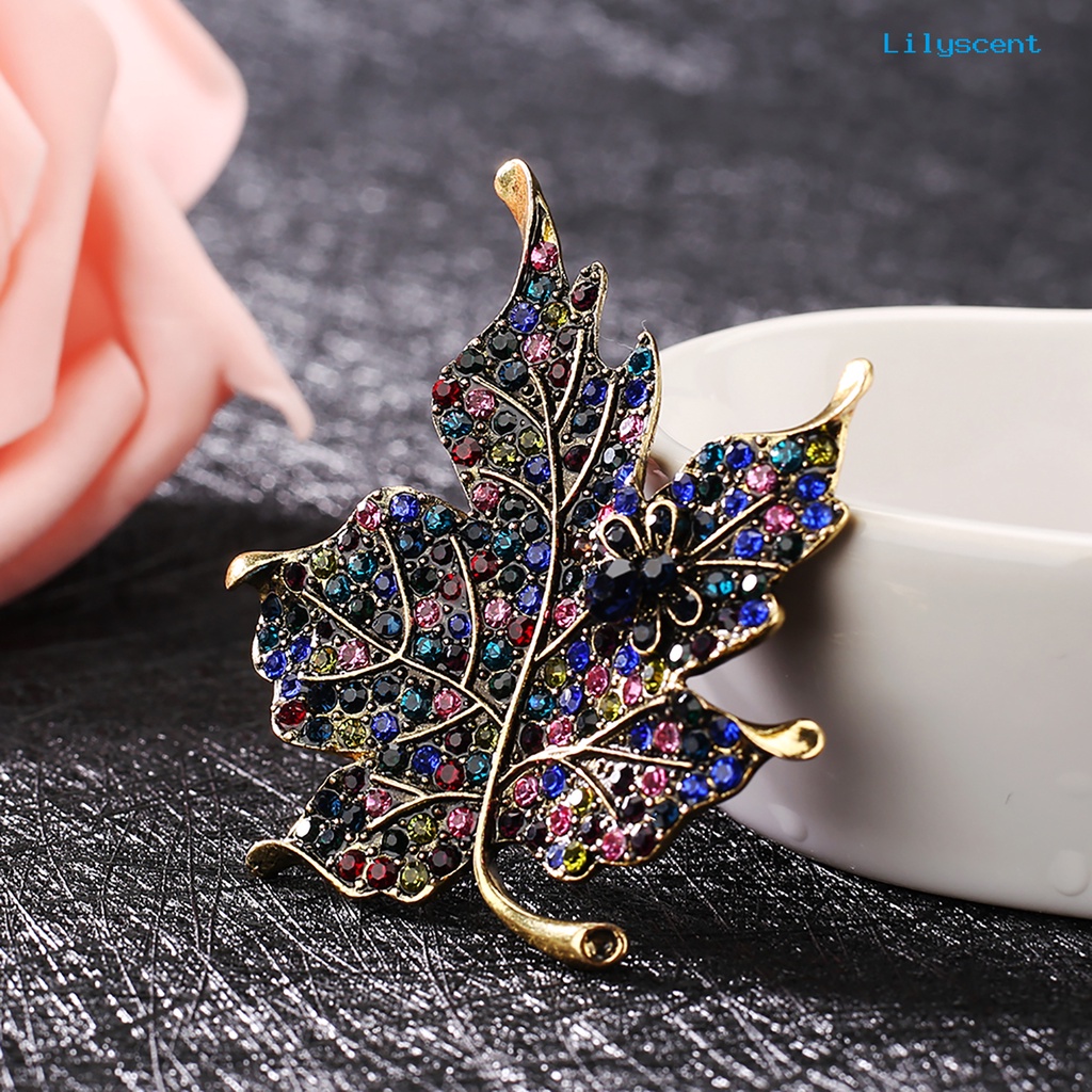 [LS] Bros Indah Maple Bentuk Daun Alloy Lebah Pesona Lapel Pin Lencana Untuk Wanita Hadiah Ulang Tahun Pernikahan