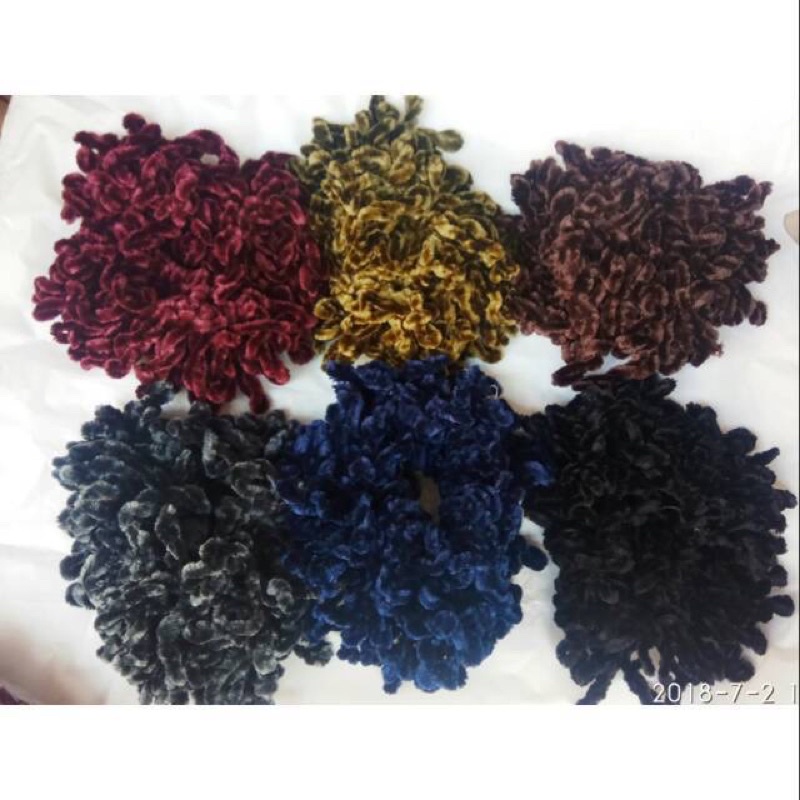 ikat rambut ubur ubur besar hitam scrunchies hitam jilbab hijab high quality ikat rambut jumbo