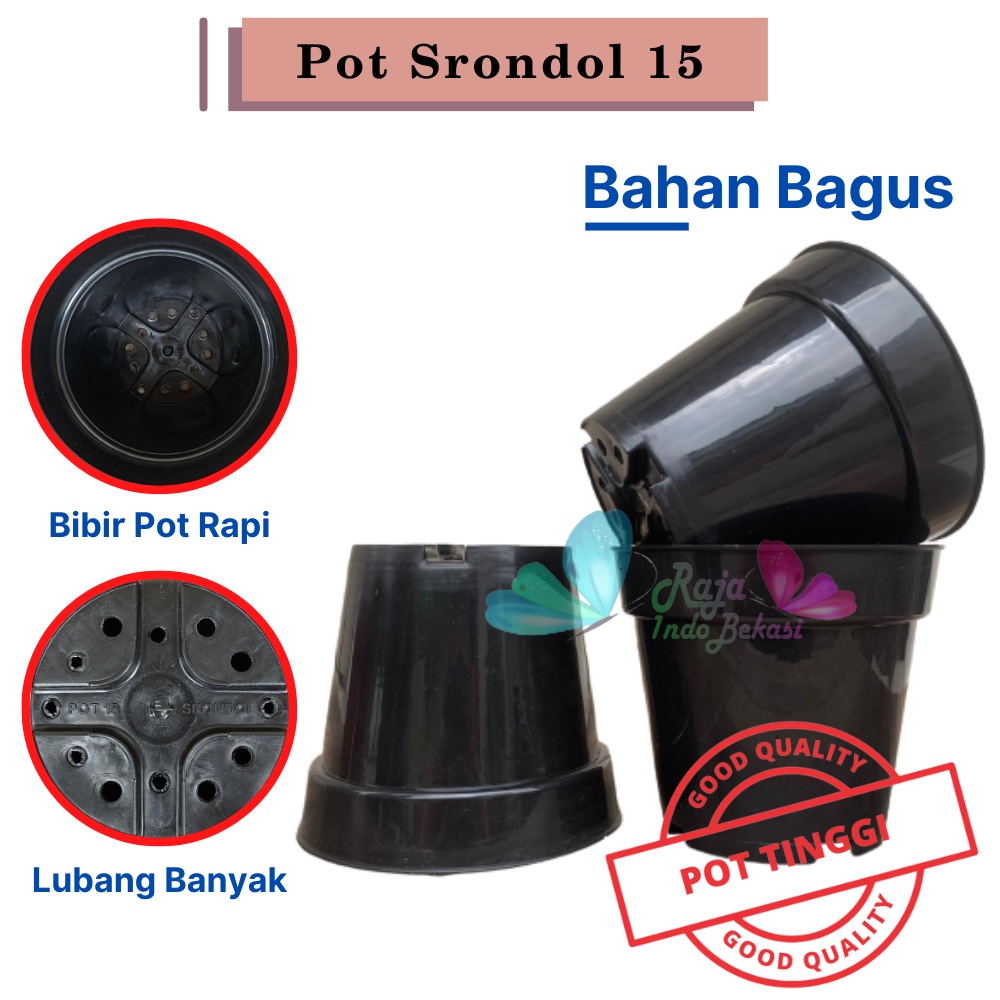 Pot Tinggi Srondol 15 Hitam - Pot Tinggi Usa Eiffel Effiel 18 20 25 Lusinan Pot Tinggi Tirus 15 18 20 30 35 40 50 Cm Paket murah isi 1 lusin pot bunga plastik lusinan pot tanaman Pot Bibit Besar Mini Kecil Pot Srondol 15