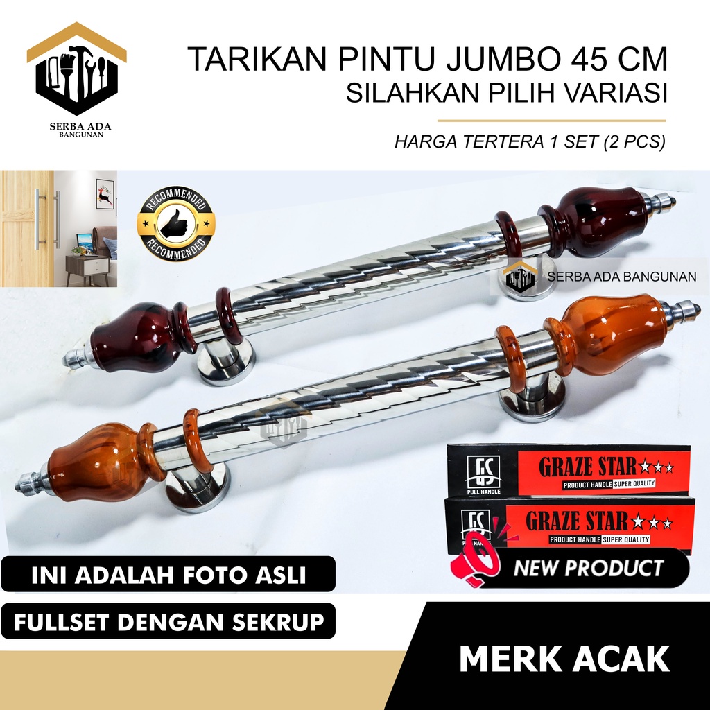 handle pintu rumah 33 &amp; 45 cm murah minimalis tarikan pintu pull stainless gagang pintu awet