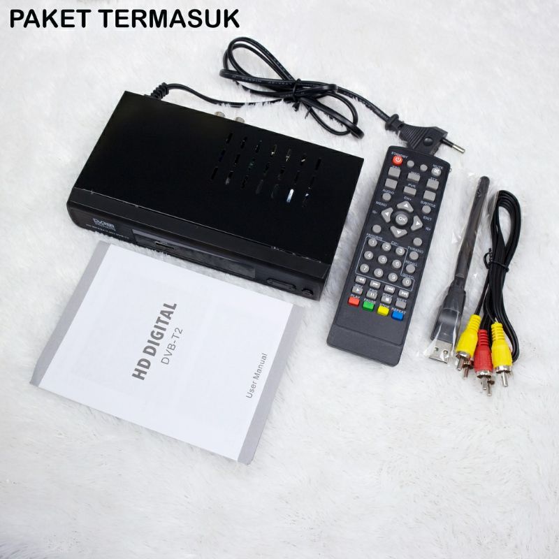 Premium besar body besi Set top box STB receiver TV digital DVB T2 support tv tabung dan lcd kualitas premium