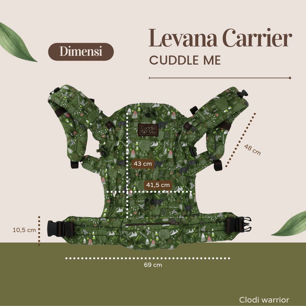 CUDDLE ME  LEVANA CARRIER  Gendongan bayi newborn aman untuk lahiran sesar nyaman stretchy empuk ergonomis support M shape