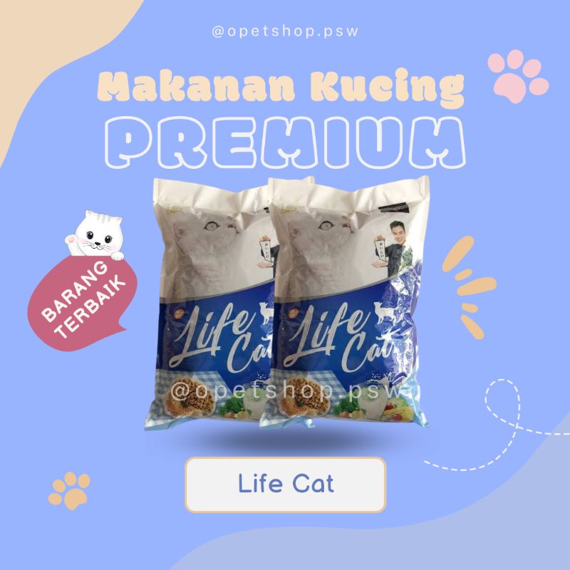 Makanan kucing Life Cat/Catfood Life Cat/dryfood Life Cat