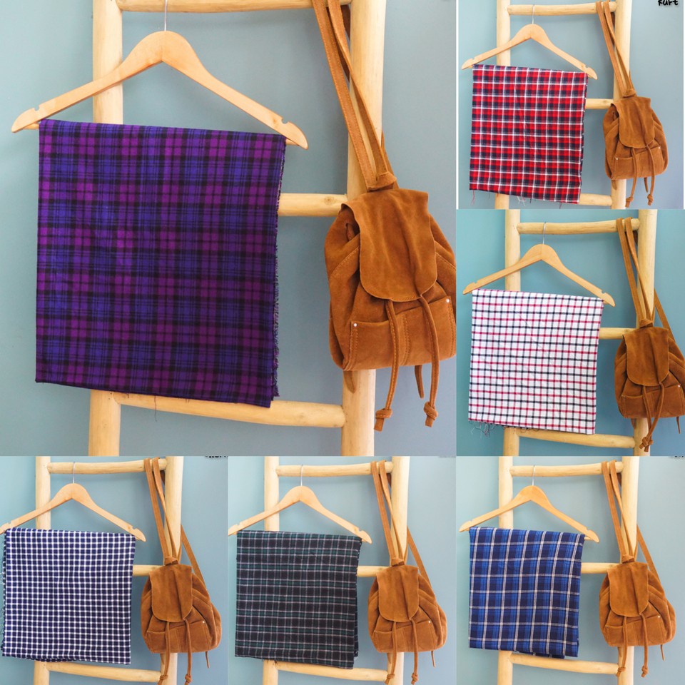 Kain Kotak Kotak Tartan Bahan Flanel Premium