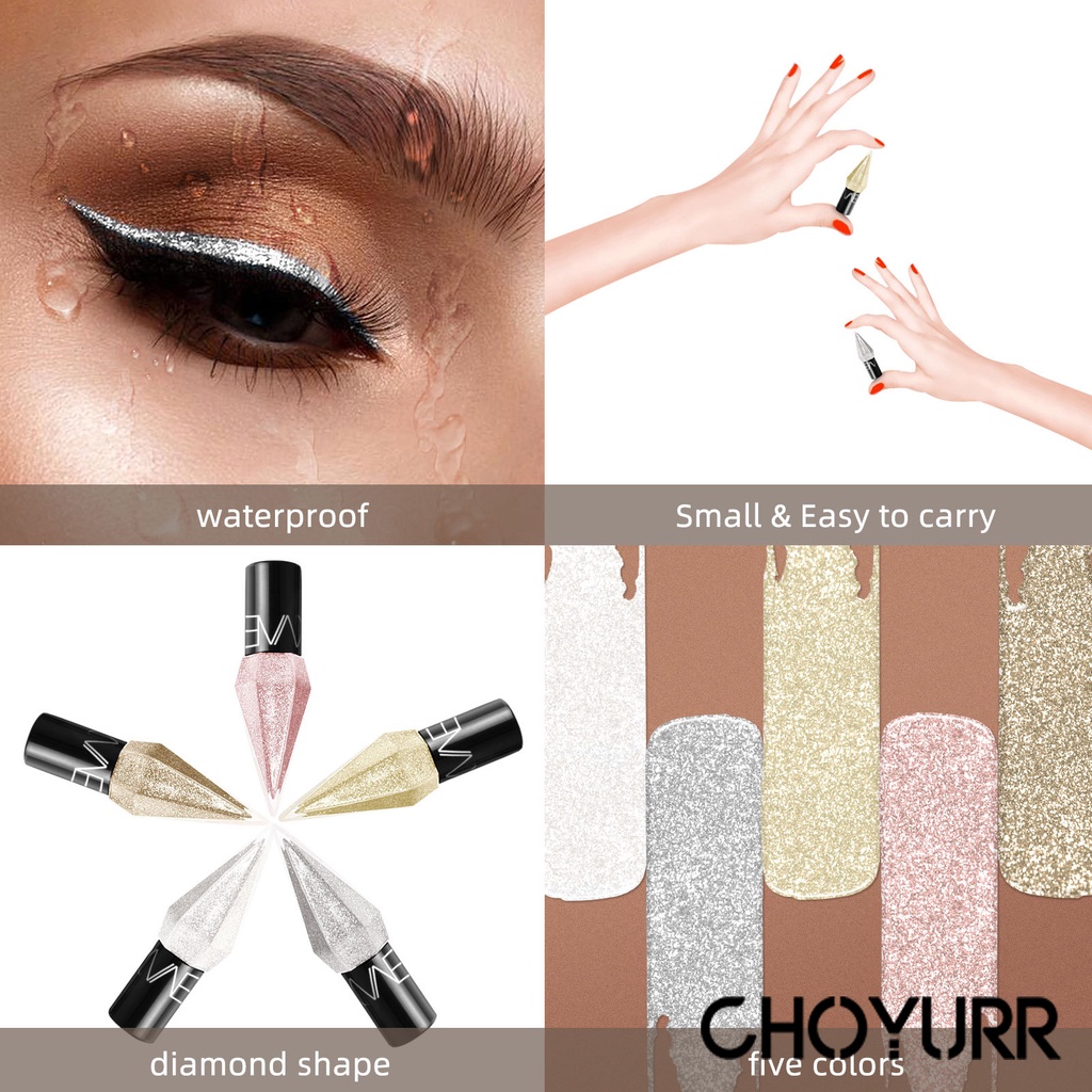 【COD】Eyeliner Cair Berlian Glitter Diamond Glitter Mini Eyeliner Liquid Eyeliner-CH