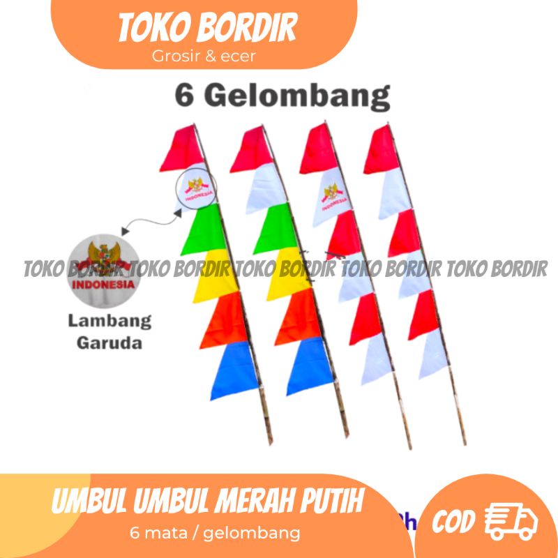 Umbul umbul merah putih 6 gelombang