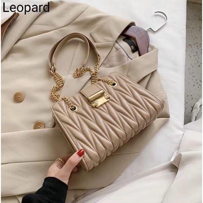 Shoulder bag zigzag rantai Sling Bag Wanita Murah Import Casual Baru Kekinian