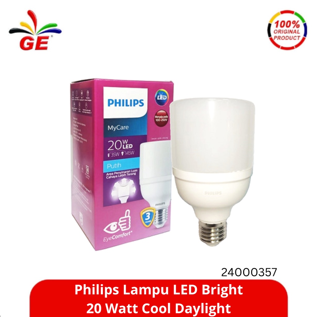 PHILIPS - Lampu LED Bright 20 Watt Cool Daylight 24000357