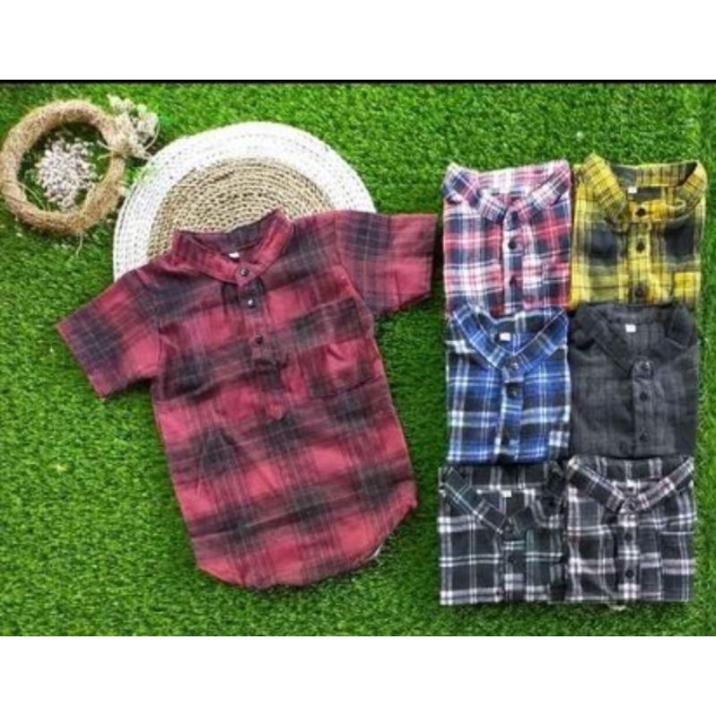 koko kurta anak flanel.