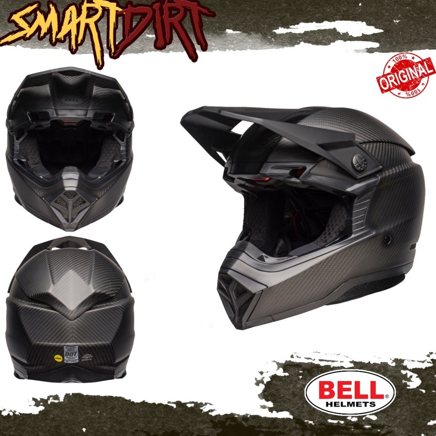 HELM MOTOR BELL MOTO-10 SPHERCIAL MATT BLACK HELM TRAIL CROSS O