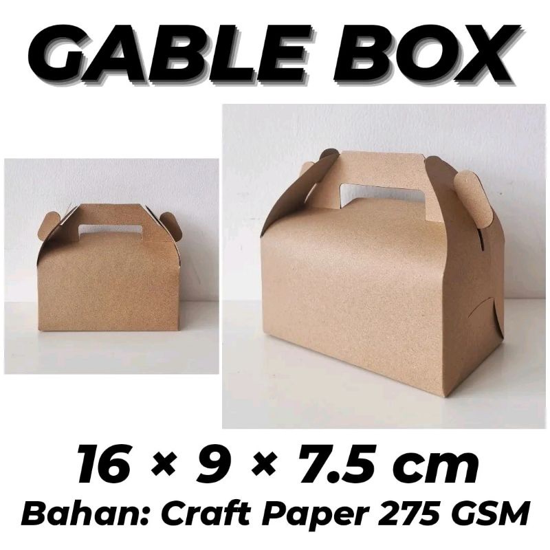 

GABLE BOX 16x9x7.5 / BOX HAMPERS / BOX SOUVENIR / BOX COOKIES / HANDLE BOX