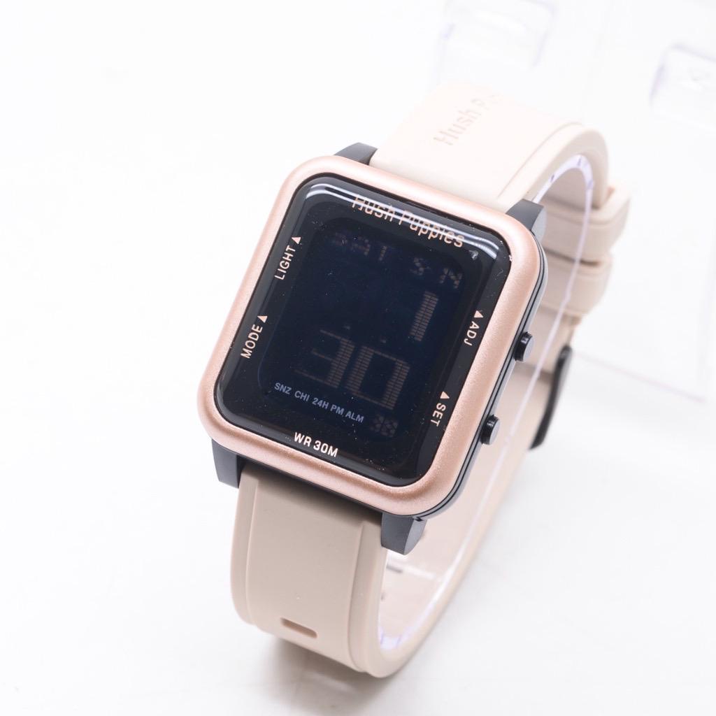 BAJ JAM TANGAN RUBBER DIGITAL SEGI HUSH PUPPIES GROSIR MURAH KARET SPORT LED PRIA WANITA COUPLE HP017