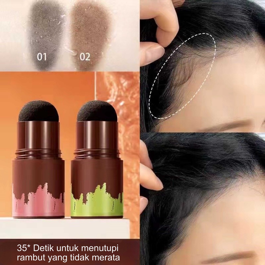 Hair Shadow Hair Line Powder Stick Bedak Penutup Garis Rambut  Brown Black Penutup Rambut Kebotakan PREMIUM