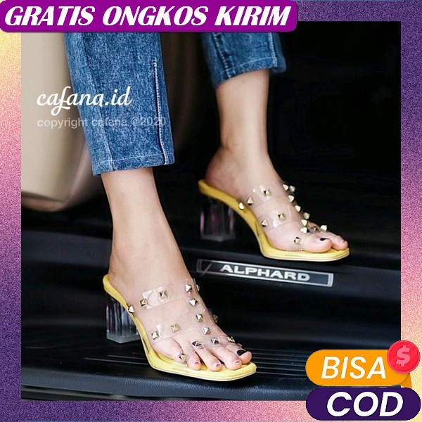 №✙۞2021 Wanita Fetish Stripper 11.5 Cm High Heels Sandal Wanita Gladiator Rantai Logam Stiletto Heel
