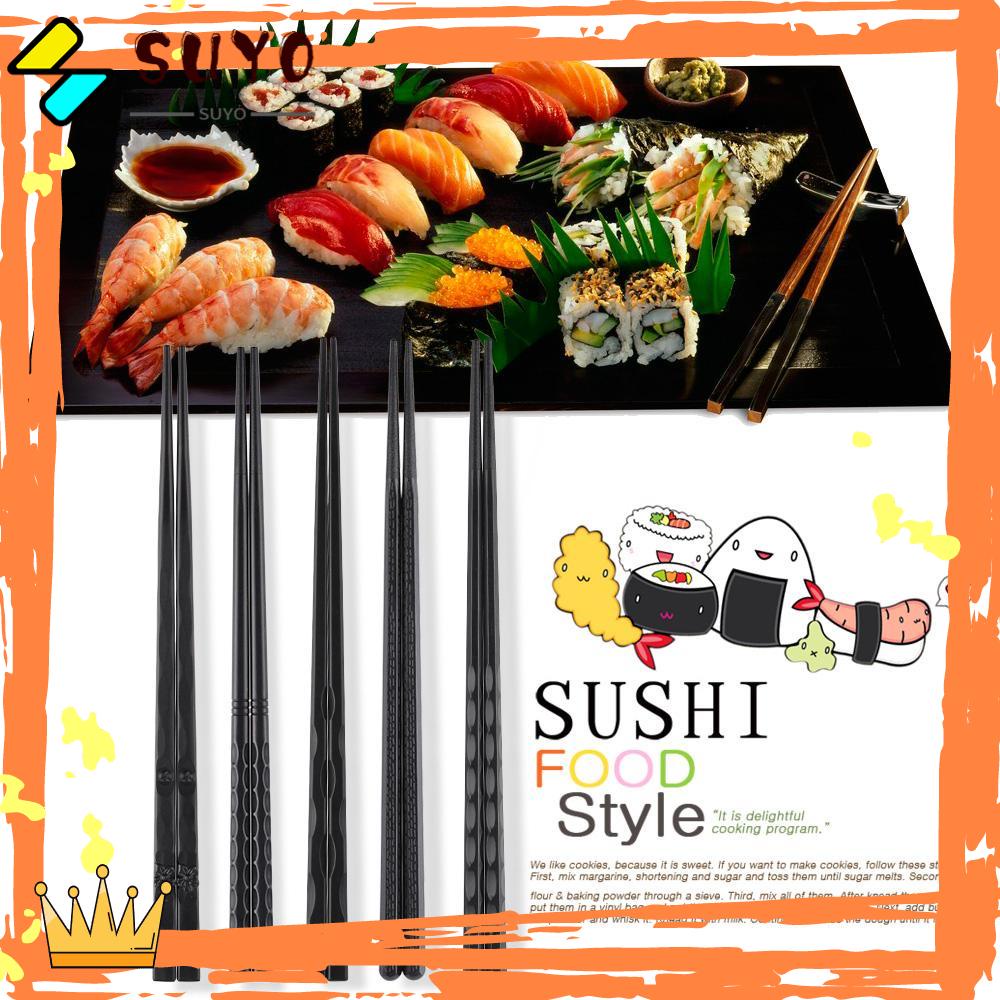 Suyo 1pasang Sumpit Sushi Hadiah Sumpit Portable Non-slip