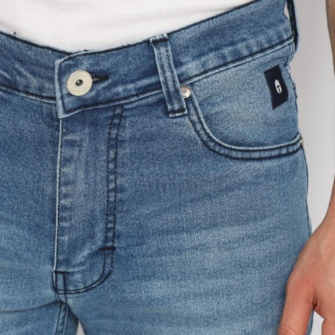 Trondheim Celana Jeans Denim Pria Hektor Whisker Biobleach