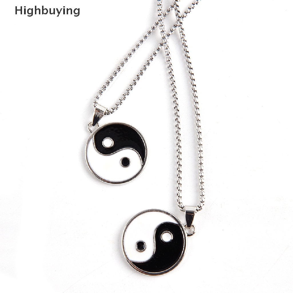 Hbid Kalung Liontin Tai Chi Yin Yang Hitam Putih Taoisme Cina Logo Necklace Glory