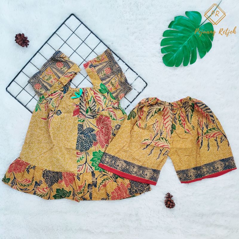 SETELAN AUREL anak perempuan cewek pakaian batik baju cantik lucu murah grosir konveksi