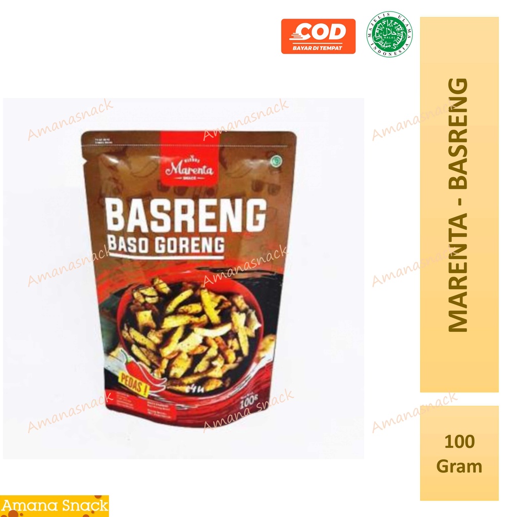 

MARENTA Basreng Baso Goreng Cemilan instan Kerupuk Gurih Pedas makanan ringan kuah khas bandung asli batagor cuanki banjir banyur bakso aci baso murah terlaris terpercaya lengkap lainnya asin gurih