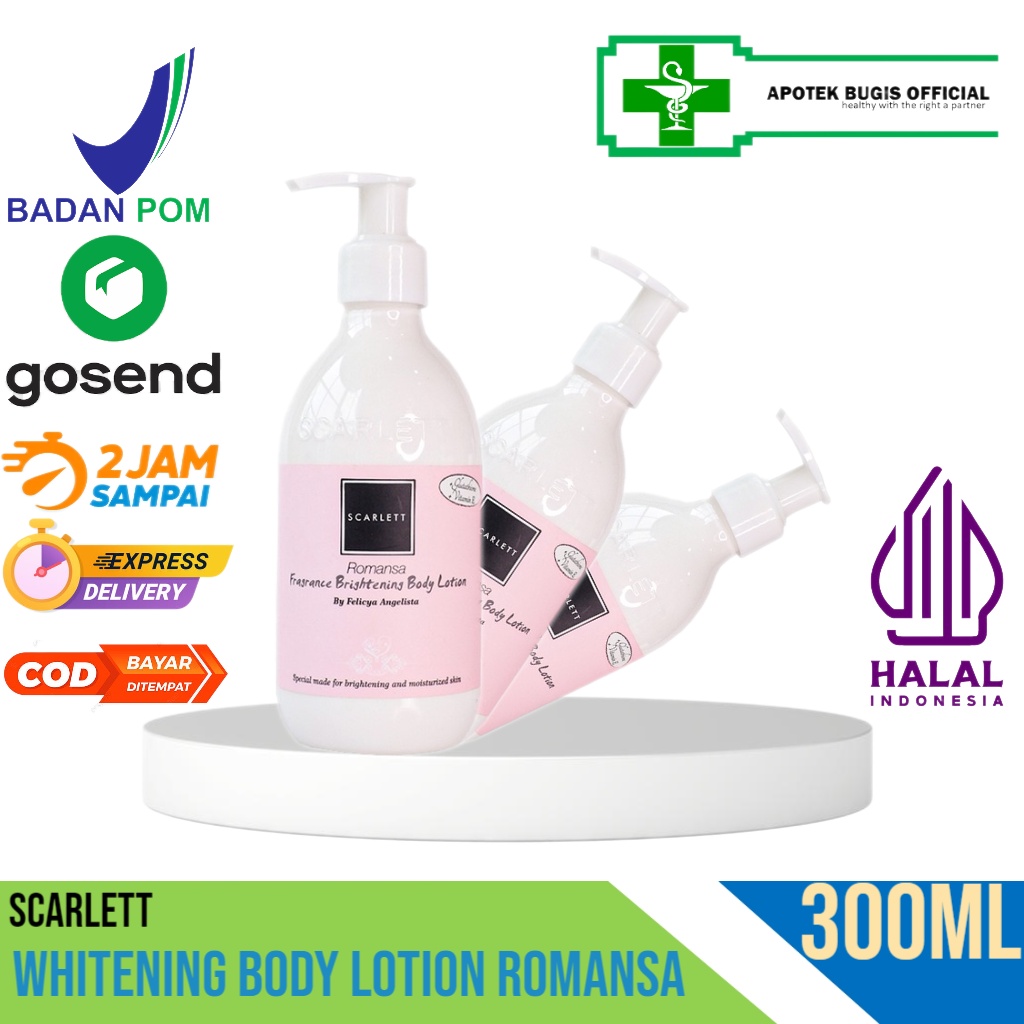 Scarlett Whitening Body Lotion Romansa 300 ml