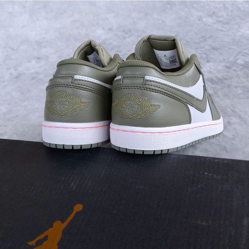 SEPATU AJ 1 LOW MILITARY THEMED OLIVE GREEN