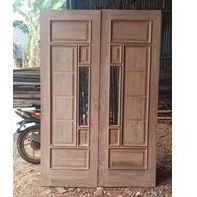 Pintu utama kayu kamper + kusen pintu