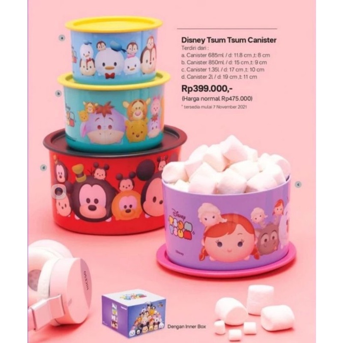 Tupperware ORI Disney TsumTsum canister