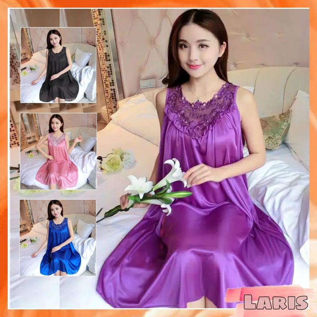 Laris - Baju tidur wanita jumbo ld 120 cm lingerie sexy import / dress lingeri happy py 67 fit XXL