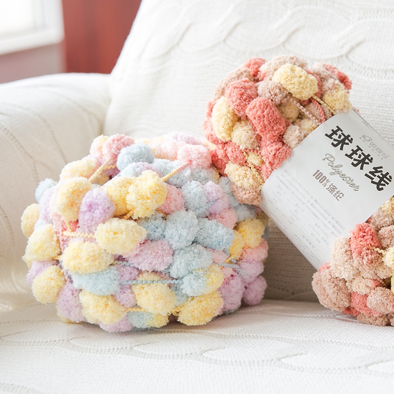 Benang Rajut 150gr Snow Ball Sembur Crochet &amp; Knitting Pompom Yarn