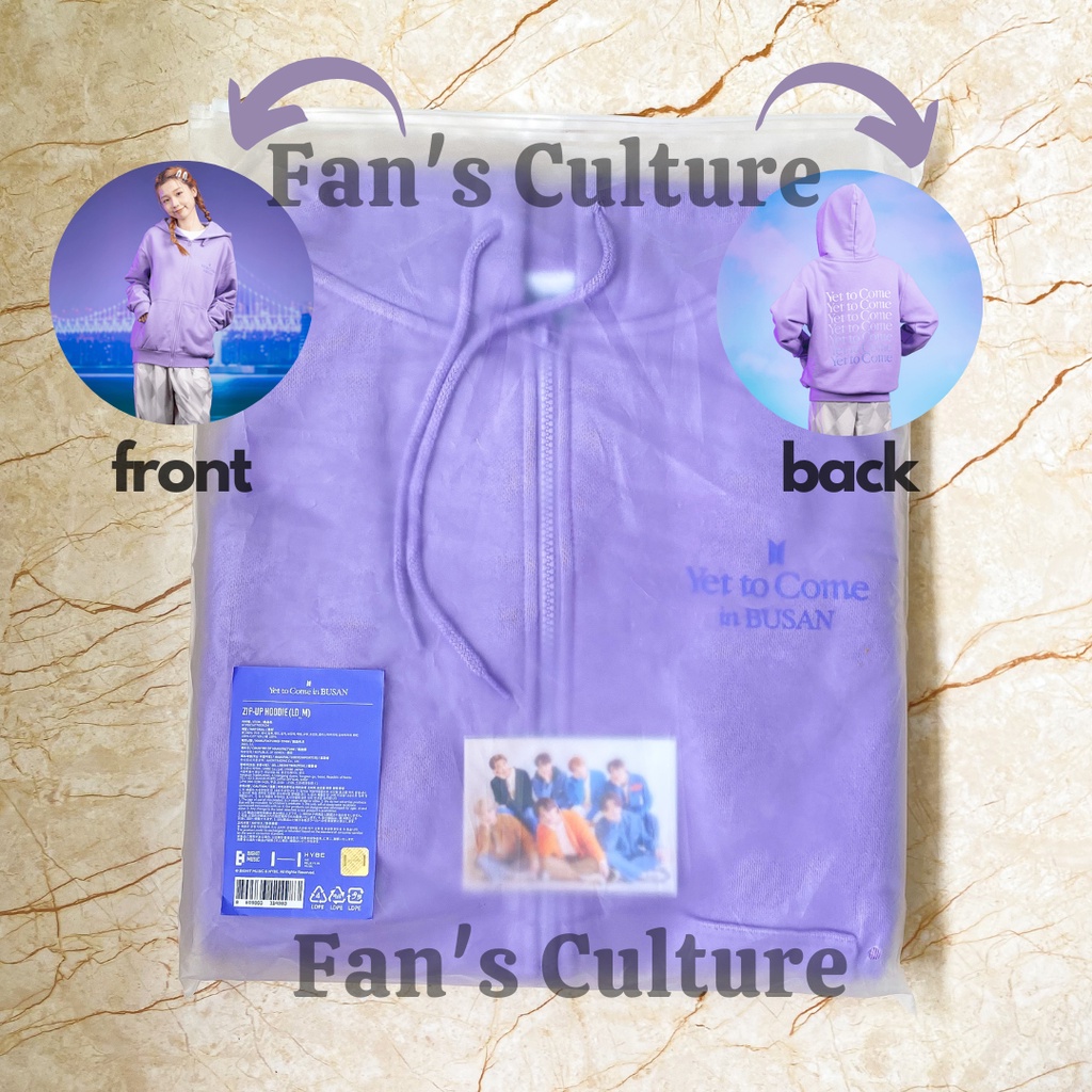 [READY STOCK] BTS Yet to Come (YTC) Busan Concert Merch - Zip Up Hoodie Lavender Official
