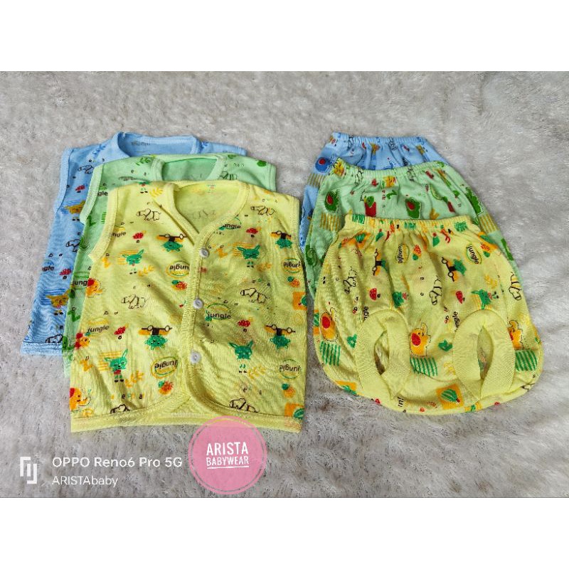 ARISTAbaby - paket hemat baju+celana bayi fullwarna motif jungle