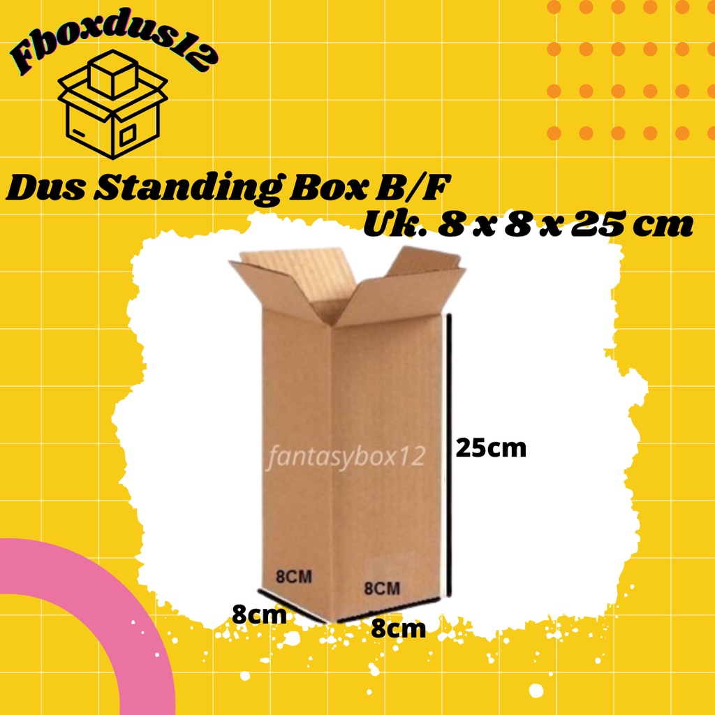 

Kardus/Dus/Box Botol Standing Box 8x8x25cm Baru Polos BARU (MINIMAL ORDER 10 PCS)