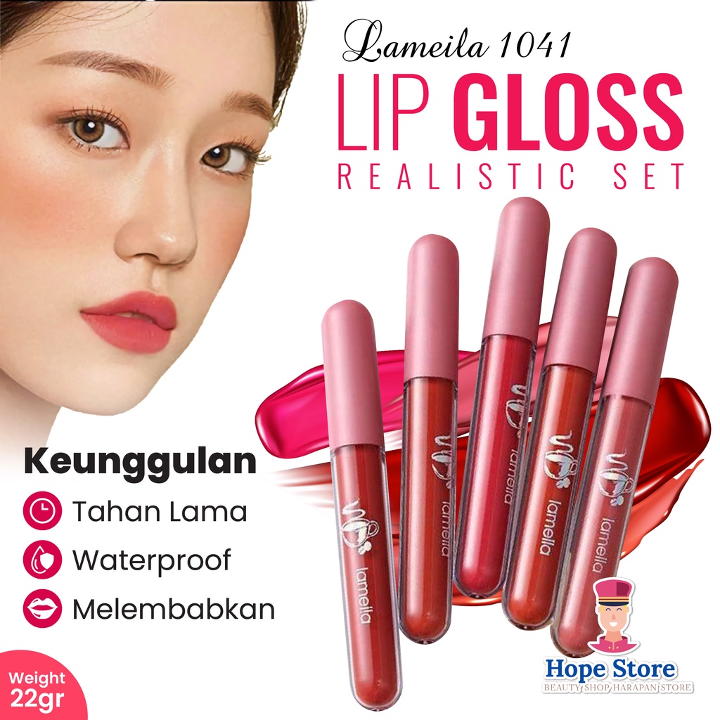 Lameila 1041 Lipstik Lip Cream Matte Velvet Silky Anti Air dan Tahan Lama