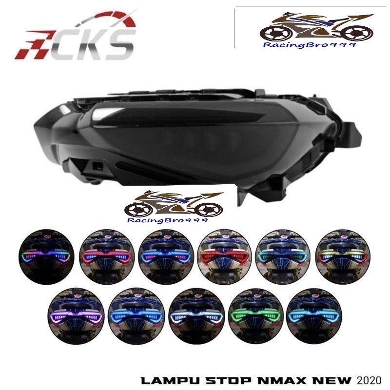 lampu stop lamp cks yamaha nmax new 155 tahun 2020/2021 rgb 21 mode pnp