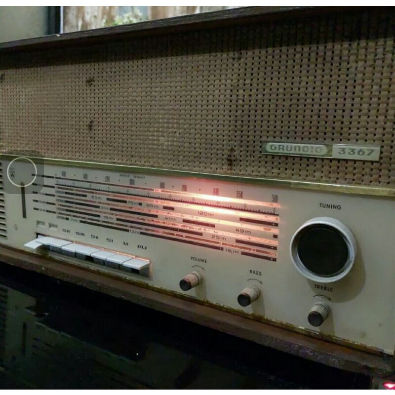 Radio Grundig 3367 tahun 1962 Nyala Normal Grundig Tabung Jadul