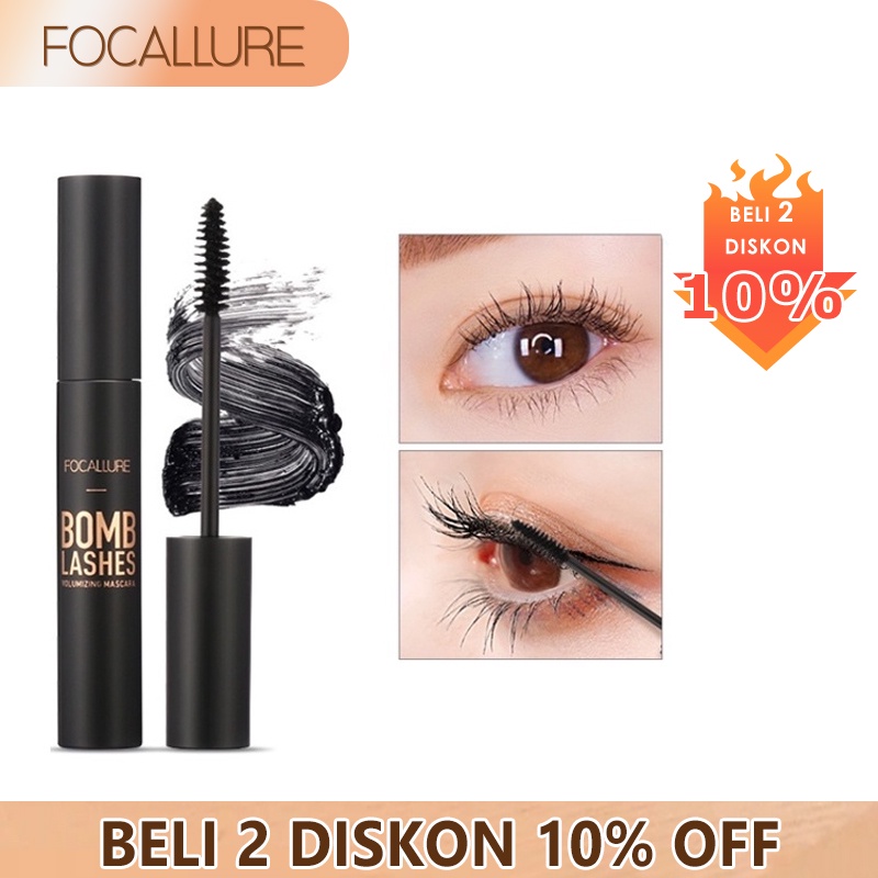 FOCALLURE Bomb Lashes Volumizing Mascara Kosmetik Mata (100% Original, BPOM Certified)