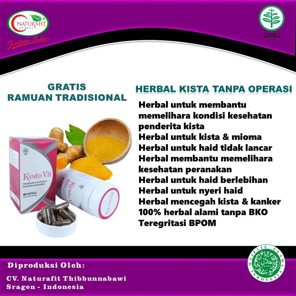 

obat kista ovarium obat herbal penghancur kista | obat miom | obat kista tiroid | kapsul ekstra rimpang kunir putih,daun dewa,daun benalu,kulit buah delima putih,daun sambiloto