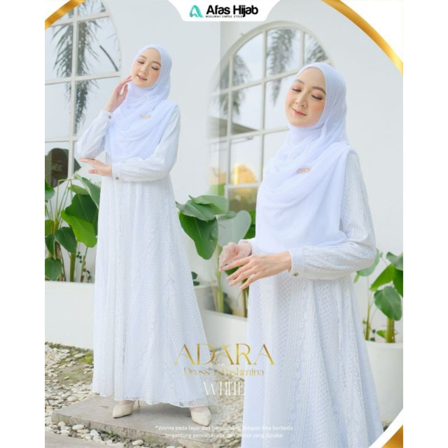 ADARA DRESS ONLY BY AFAS HIJAB/GAMIS BRUKAT/GAMIS PUTIH/GAMIS HITAM