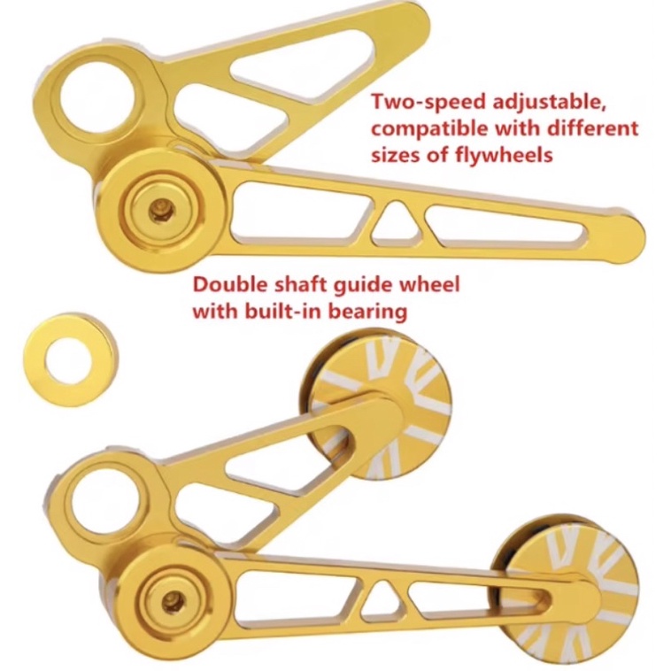 LITEPRO Chain Tensioner Extender Guide Wheel pulley Rd 1-6 speed