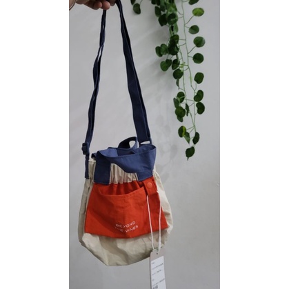 BTV micro colourblock blush / terracota dan cream red NEW WITH TAG beyond the vines dumpling bag 100