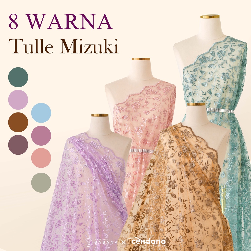 Kain Dress Gamis Tile Motif Bunga Mizuki