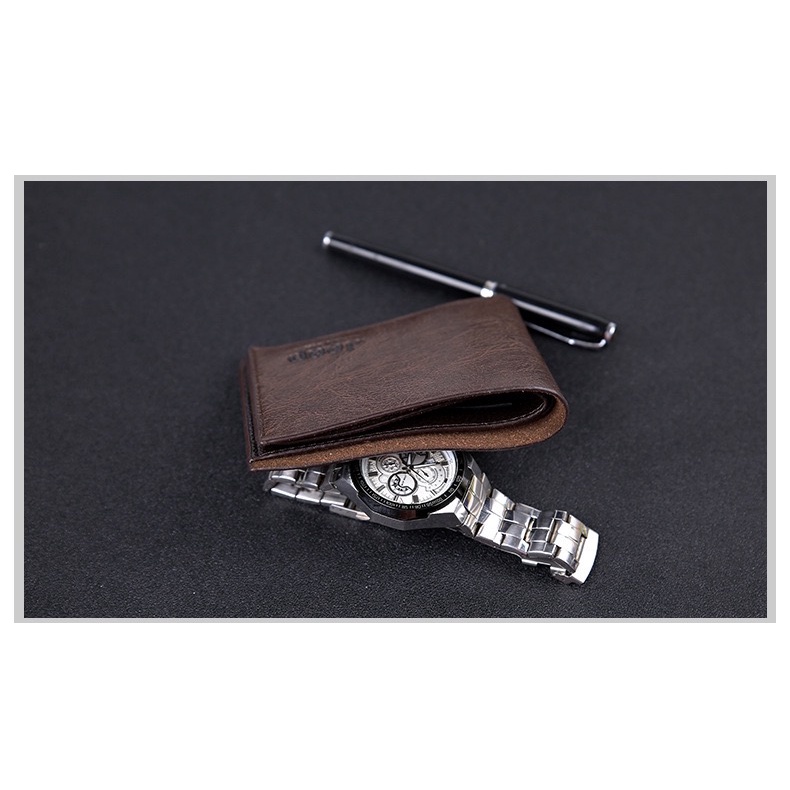 Dompet Kulit Sintetis Bifold Pria 8068-1 Jeep