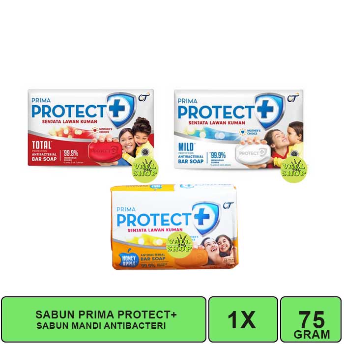 VSHOP. PRIMA PROTECT+ SABUN BATANG ANTI BACTERIAL 75 GRAM