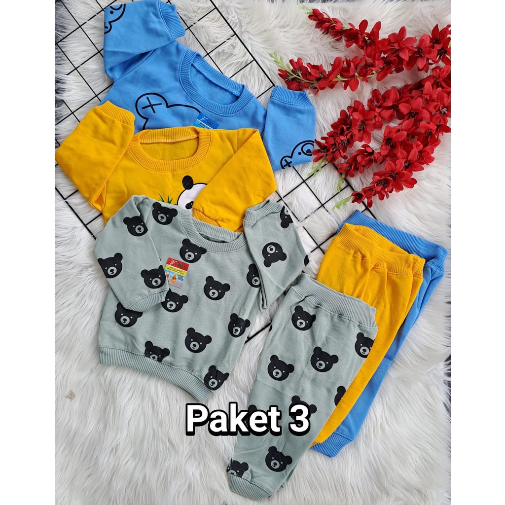 setelan sweater anak laki laki perempuan lengan panjang lucu murah 3-18 bulan 3 pcs PAKETAN HEMAT (6)