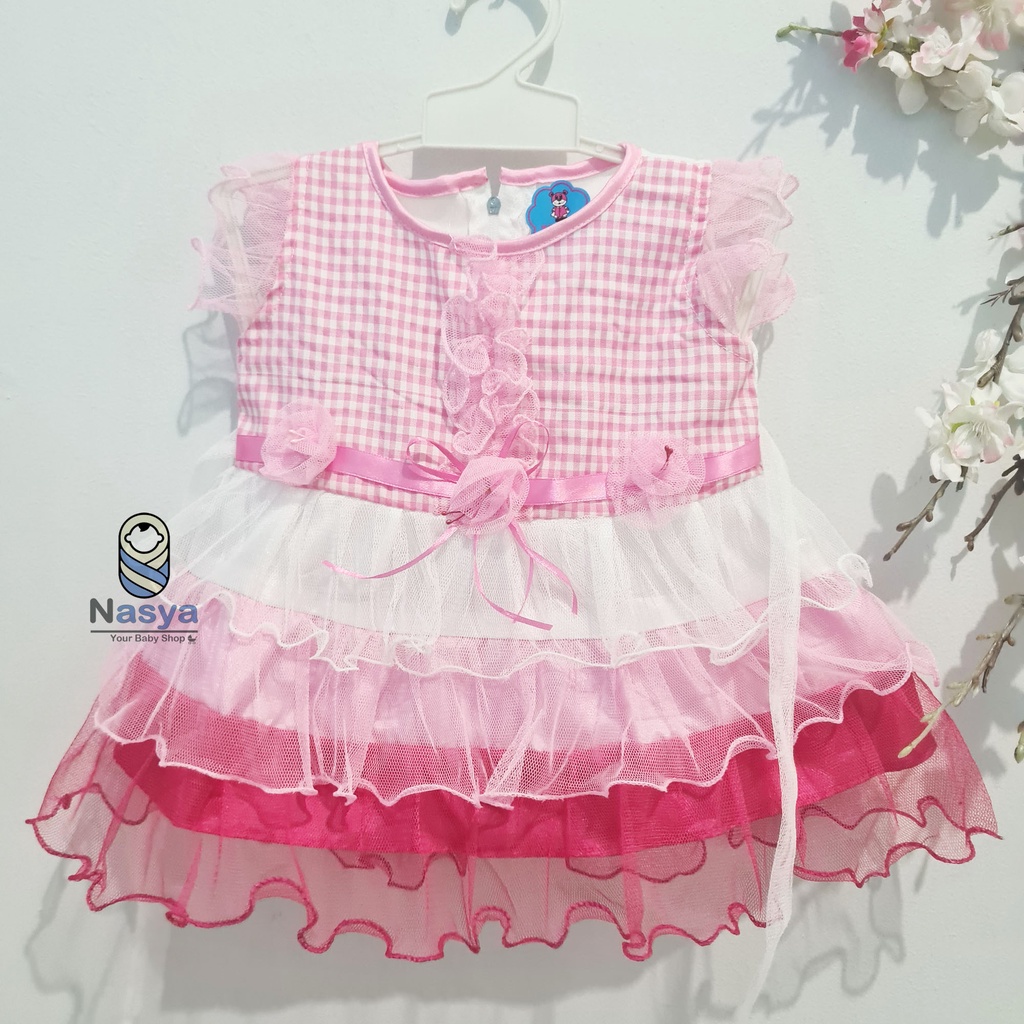 [KK-014] Gaun pesta anak bayi perempuan / Dress renda bayi keren usia 0-6 bulan
