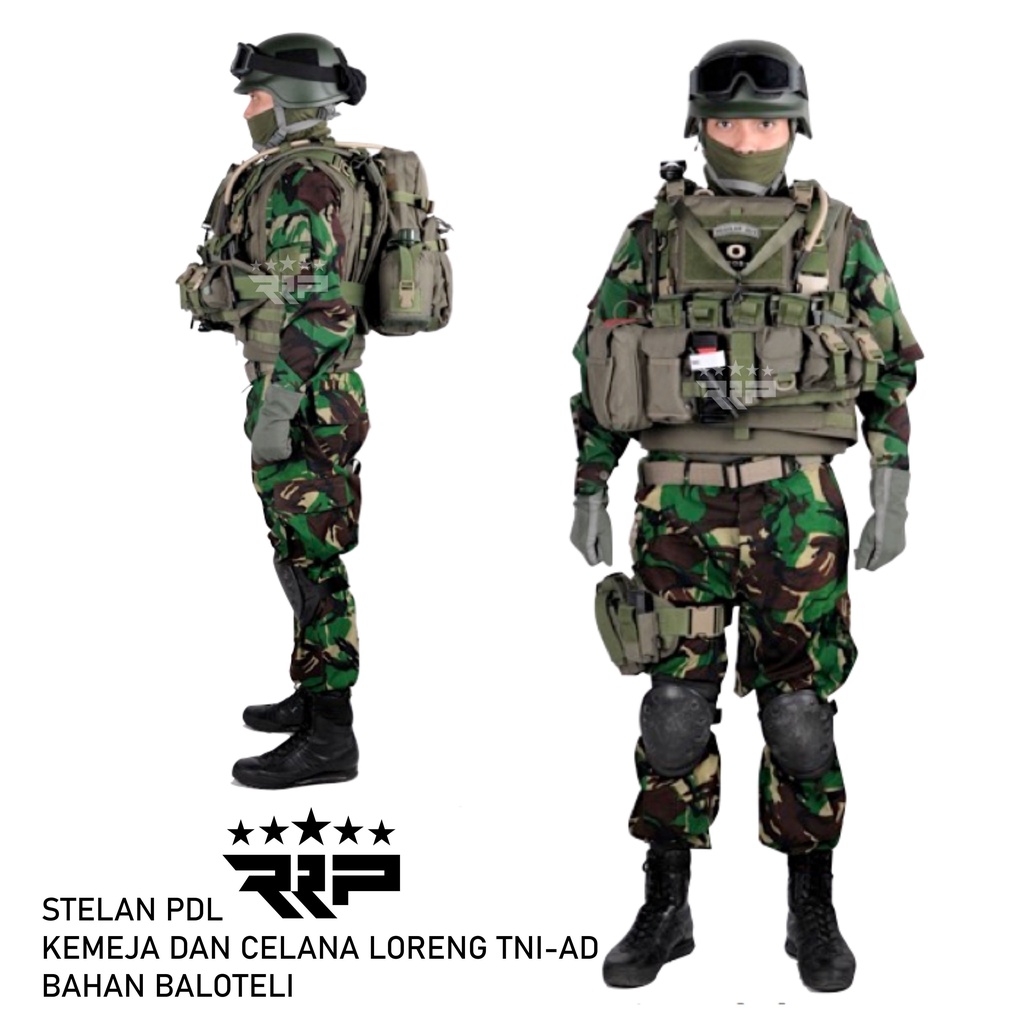 R2P - Stelan Baju Pdl Malvinas TNI Loreng Bahan Baloteli Termurah