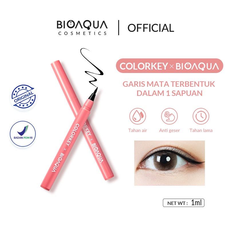 ❤ MEMEY ❤ Colorkey X Bioaqua Intense Pen Eyeliner Waterproof