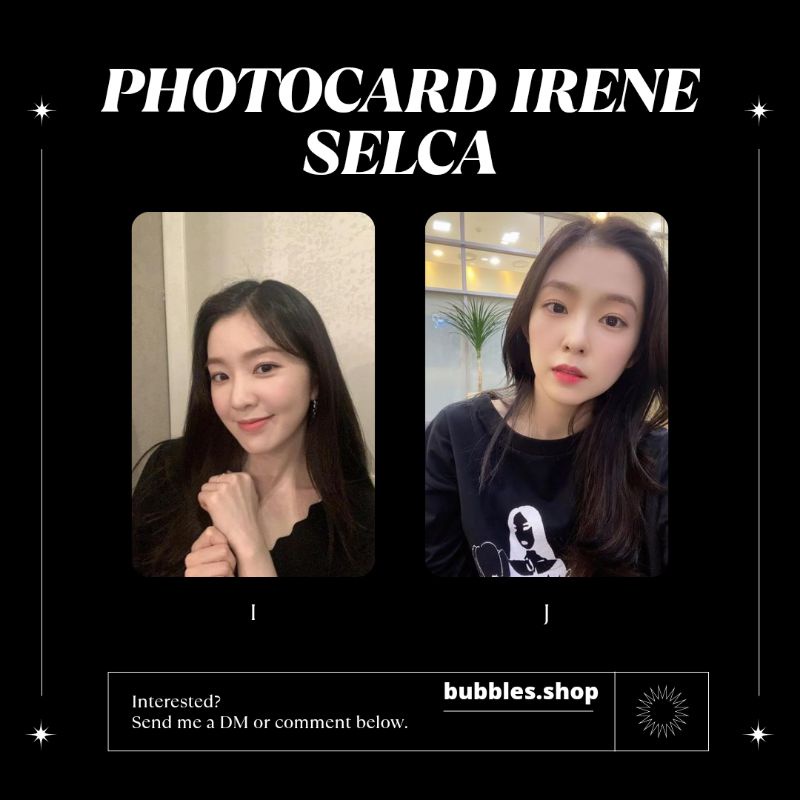 PHOTOCARD UNOFFICIAL IRENE RED VELVET SELCA